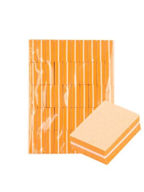 VoorNails Polijstblok Buffer Mini Oranje 100/180 Grit 50st.