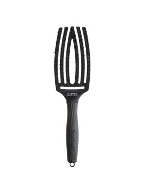 Olivia Garden Fingerbrush Double Bristle Nylon Black