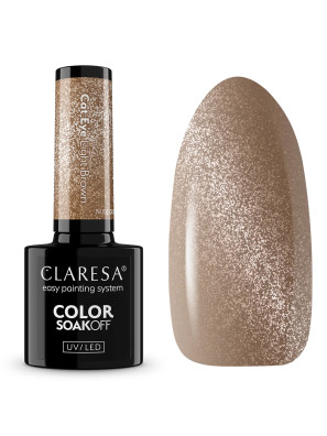 Claresa UV/LED Gellak 5ml Nude Glow - Cat Eye Light Brown