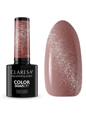 Claresa UV/LED Gellak 5ml Nude Glow - Cat Eye Light Peach