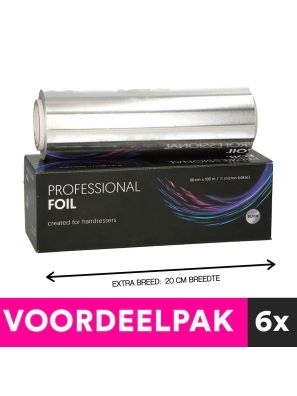 Folie Aluminium Zilver 20cm x 100m 15MU Extra Breed Voordeelpakket