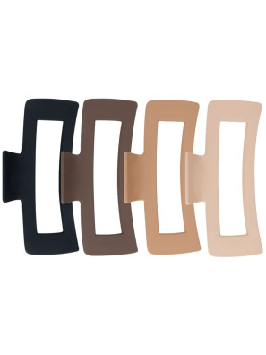 Framar King Klaws Large Rectangle Claw Clips Neutral 4st.