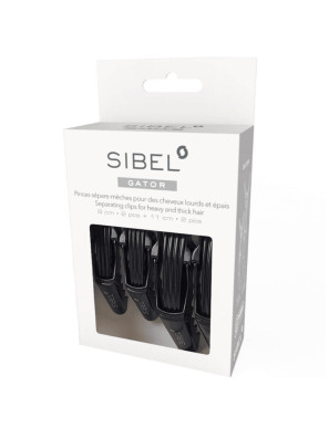 Sibel Gator Verdeelclips Haaienbek 2x 9cm + 2x 11cm Zwart
