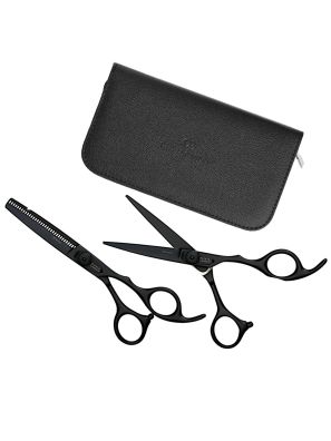 Olivia Garden Kappersschaar Xtreme 5.75 + 6.35 Thinner Set Matt Black