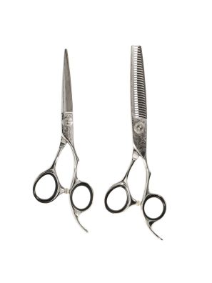 Kessaku Kappersschaar Damascus Set 400 5.5 + 402 6.0 Effileer