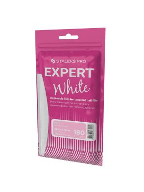 Staleks Pro Nagelvijl Wegwerp White Expert 42/180 Grit Crescent 50st.