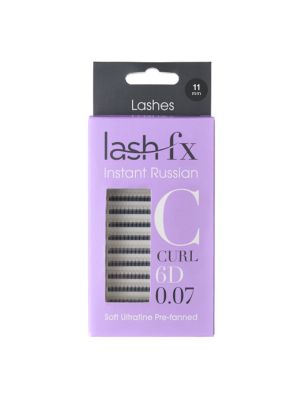 Lash FX Instant Russian C-Curl 6D Extra Fine 0.07 10 Lines 11mm