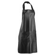 Schort Barber Apron Leather Look Zwart