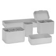 VoorNails Bureau Organizer Containers Set Grijs 5-delig