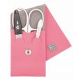 Erbe Solingen 3-delige Manicure Etui met Drukknoop sluiting Oud Rose (ERBE9672)