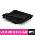 12 Stuks Handdoek Micro Fiber 40x80cm Zwart Voordeelpakket