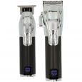 iClipper Set Tondeuse K33 PRO Draadloos Zilver/Gunsteel + Trimmer I33 Pro Draadloos Zilver/Gunsteel