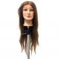 Beaux Cheveux Oefenkop Dames Elisah 100% Human Haar Bruin 60cm