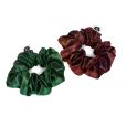 Beauty Pillow Luxury Silk Scrunchies - Red & Forest Green