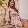 Beauty Pillow Luxury Robe Satijn Mauve