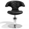 Sibel Kappersstoel Sensualis Croco Zwart met Ronde Voet