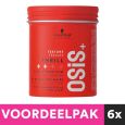 6 stuks Schwarzkopf Osis+ Thrill Elastic Fibre Gum 100ml Voordeelpakket