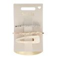 Solida Clip en Schuifspelden Parel Strass Beige 3st.