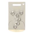 Solida Draaiklemmetjes Strass Klein Zilver 6st.