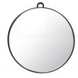 Spiegel Rond Zwart met Handvat