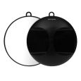 Spiegel Luna Rond Zwart met Handvat
