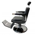 Barberstoel Zwart met Nek en Voetsteun