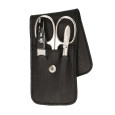 Erbe Solingen 3-delige Manicure Etui met Drukknoopsluiting Zwart (ERBE9018)