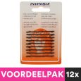 12 Stuks Invisible Schuifjes Newey Kaartje Bruin Kort Voordeelpakket