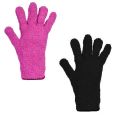 Microvezel Handschoenen Rose/Zwart 2st.