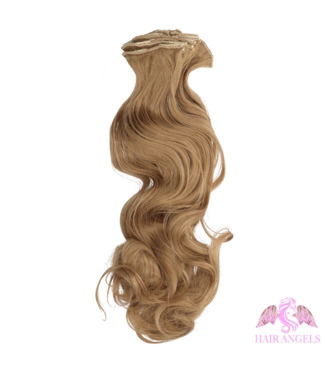 verkwistend stikstof Verhogen Hair Angels Clip-In Extensions Complete Set 10 Banen Wavy Dirty Blonde