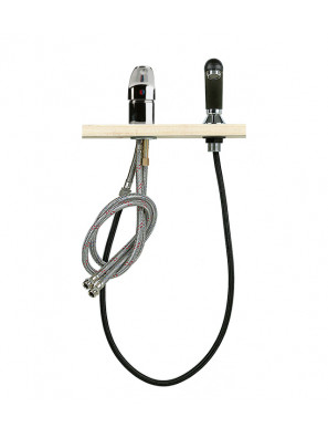 Gamox Mengkraan verchroomd + Zwarte handdouche