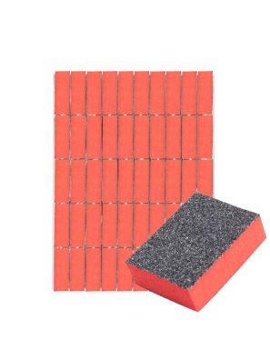 VoorNails Polijstblok Buffer Mini Antraciet Rood 100/180 Grit 50st.