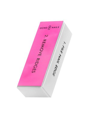 Ocho Nails 4-in-1 Polijstblok Buffer BR1 Roze 240/320/600/3000 Grit