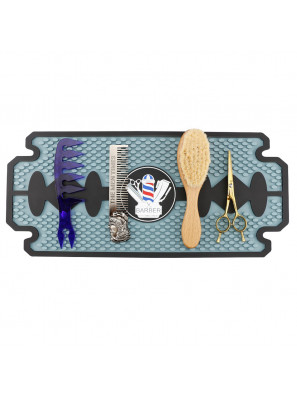 Barber Anti-Slip Mat Voor Barbertools Blauw