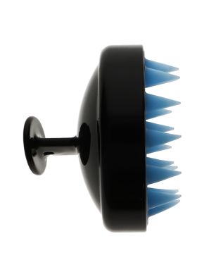 Shampoo/Massage Brush Rond Zwart/Blauw