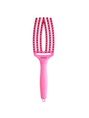 Olivia Garden Borstel Fingerbrush Combo Medium Bubble Pink - Think Pink