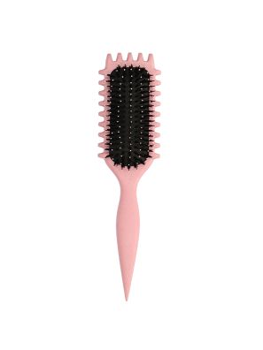 Curly Hair Brush Styling Pink Square