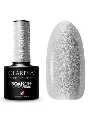 Claresa UV/LED Gellak 5ml Full Glitter 1 Silver