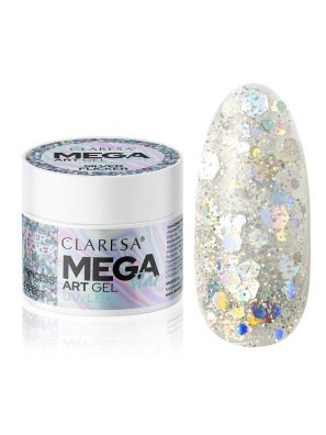 Claresa Megastar Silver Flicker UV/LED Art Gel 10gr.