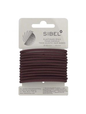 Sibel Elastiekjes Bruin Groot 12st.