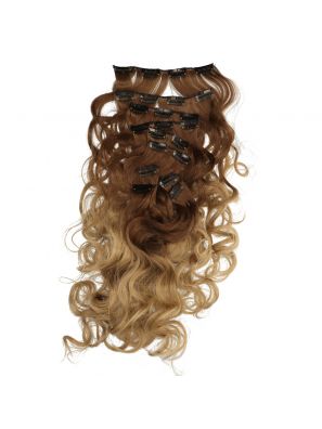 Hair Angels Clip-In Extensions Complete Set 10 Banen Wavy Rapunzel Ombré