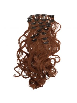 Hair Angels Clip-In Extensions Complete Set 10 Banen Wavy Teddy Brown