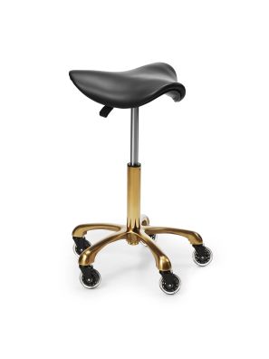 Kappersfiets Saddle Stool 360 Gold Frame