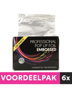 Folie Aluminium Embossed 12.7 x 27.3cm Zilver 500 vel 15MU Voordeelpakket