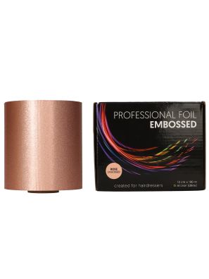 Folie Aluminium Rol Rose Gold Embossed 12cmx100m 15MU