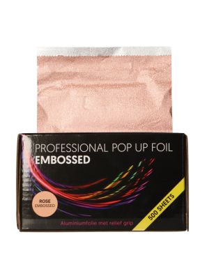 Folie Aluminium Voorgesneden Rose Gold Embossed 13x27cm 15MU 500st.