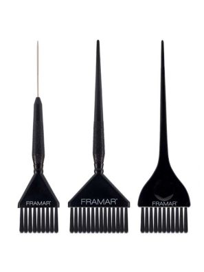 Framar Family Pack Brush Set Black 3st.