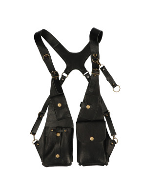 Barber Schouderholster PU Leer Zwart