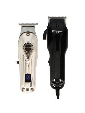 iClipper Set Tondeuse Y5S PRO Zwart + Trimmer I14 PRO Draadloos Zilver