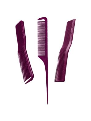 Curve-O Cutting Comb Mixed Set Burgundy 3st.